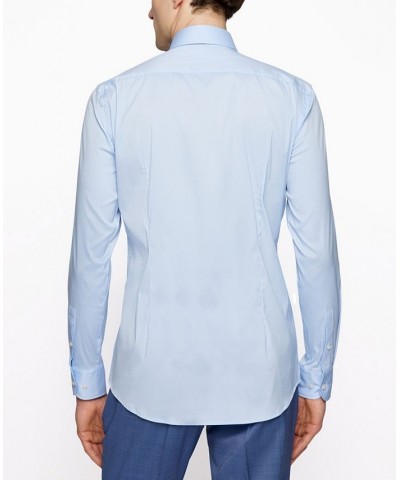 BOSS by Men's Slim-Fit Shirt Blue $52.08 Dress Shirts