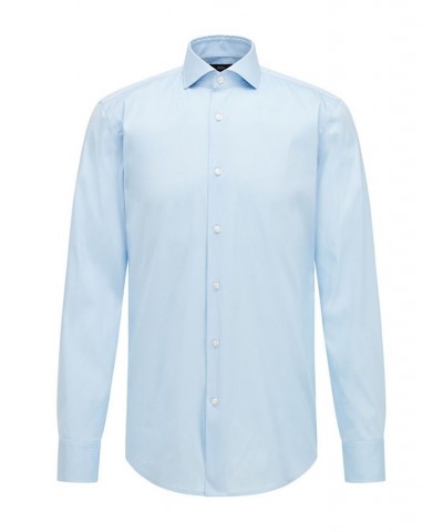 BOSS by Men's Slim-Fit Shirt Blue $52.08 Dress Shirts