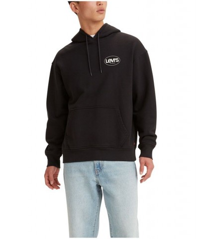 Men's Surf Relaxed-Fit Fleece Hoodie Black $11.69 Sweatshirt