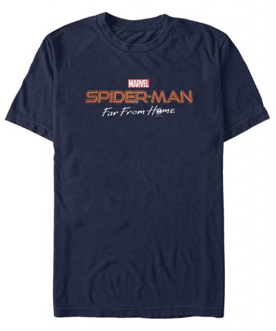 Marvel Men's Spider-Man Far From Home, Short Sleeve T-shirt Blue $20.29 T-Shirts