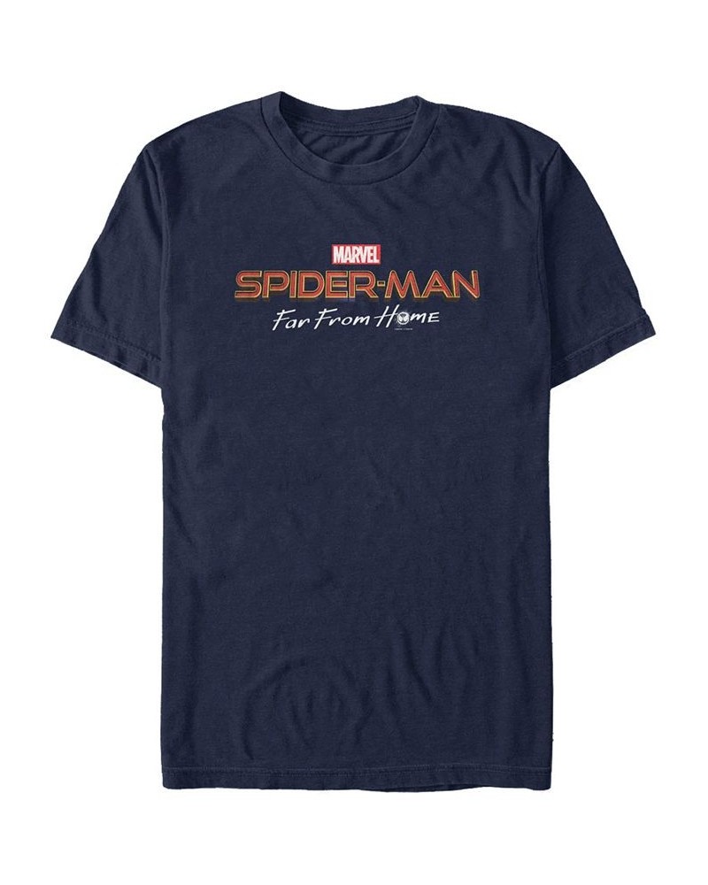 Marvel Men's Spider-Man Far From Home, Short Sleeve T-shirt Blue $20.29 T-Shirts