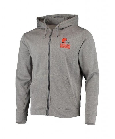 Men's Heather Gray Cleveland Browns Trophy Fleece Full-Zip Hoodie $33.75 Sweatshirt