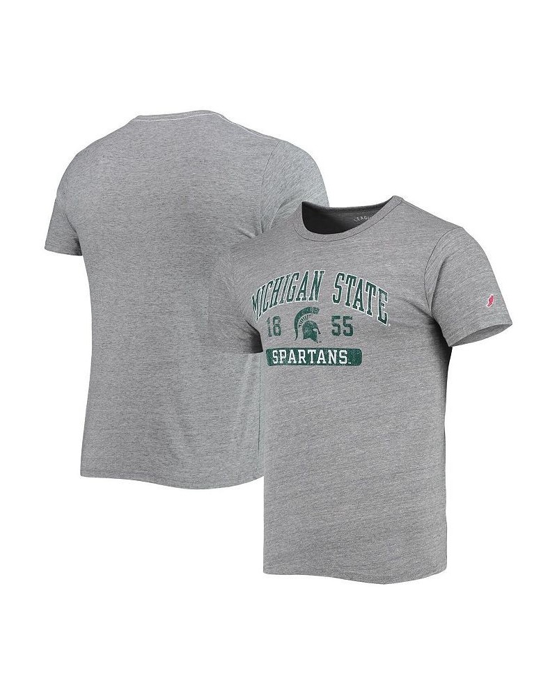 Men's Heathered Gray Michigan State Spartans Volume Up Victory Falls Tri-Blend T-shirt $25.19 T-Shirts