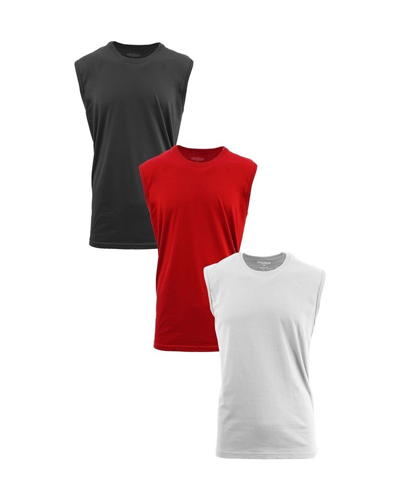 Men's Muscle Tank Top, Pack of 3 PD06 $22.80 T-Shirts