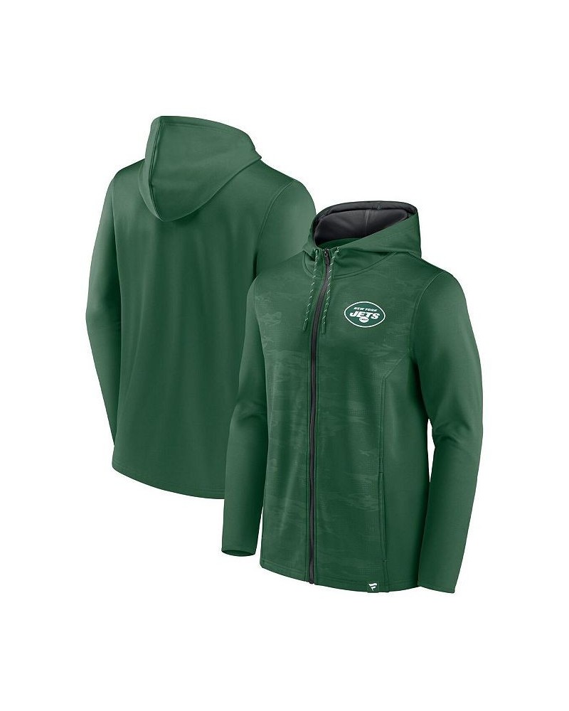 Men's Branded Green, Black New York Jets Ball Carrier Full-Zip Hoodie $37.95 Sweatshirt