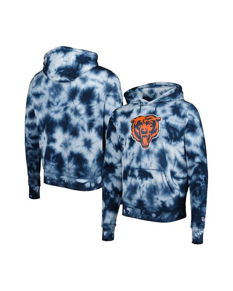 Men's Navy Chicago Bears Team Tie-Dye Pullover Hoodie $38.70 Sweatshirt