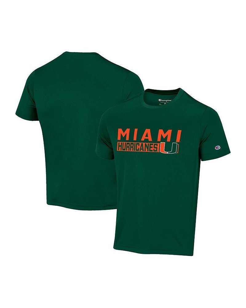 Men's Green Miami Hurricanes Impact Knockout T-shirt $14.00 T-Shirts