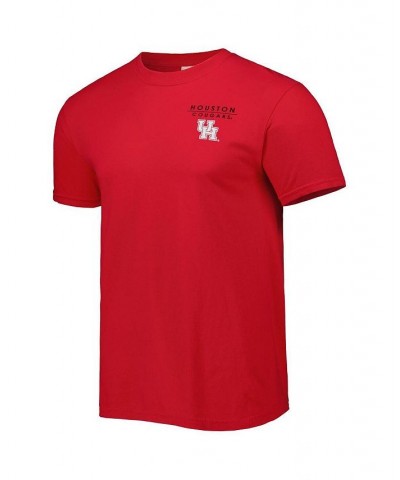 Men's Red Houston Cougars Landscape Shield T-shirt $19.60 T-Shirts