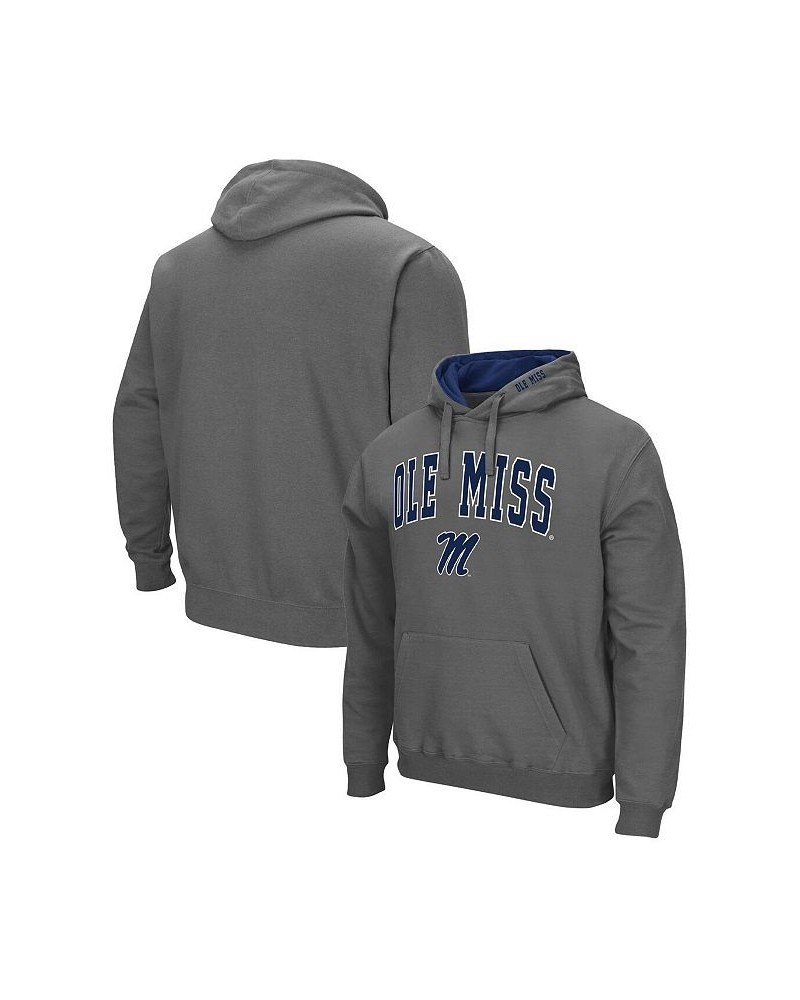 Men's Charcoal Ole Miss Rebels Arch & Team Logo 3.0 Pullover Hoodie $31.19 Sweatshirt