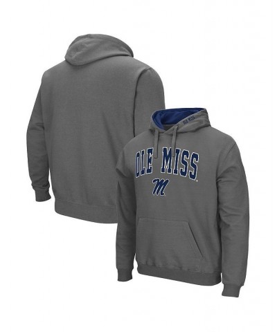 Men's Charcoal Ole Miss Rebels Arch & Team Logo 3.0 Pullover Hoodie $31.19 Sweatshirt