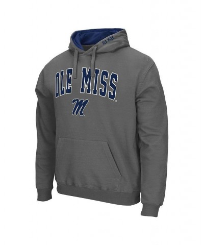 Men's Charcoal Ole Miss Rebels Arch & Team Logo 3.0 Pullover Hoodie $31.19 Sweatshirt