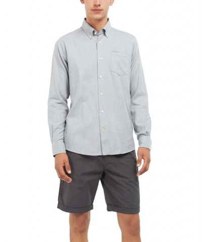 Men's Seaham Tailored Long Sleeve Shirt Gray $38.50 Shirts