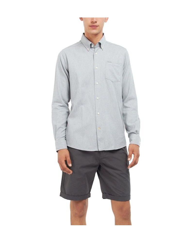 Men's Seaham Tailored Long Sleeve Shirt Gray $38.50 Shirts