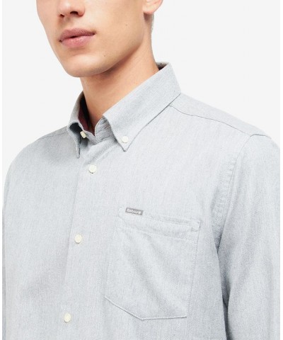 Men's Seaham Tailored Long Sleeve Shirt Gray $38.50 Shirts