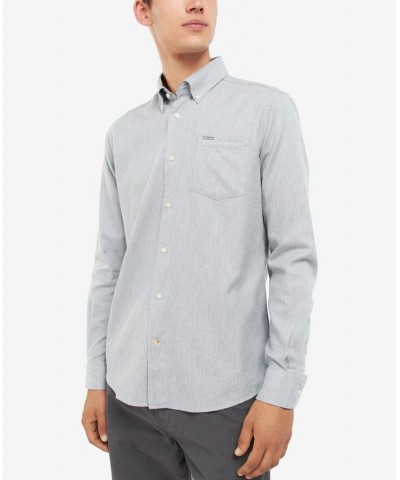 Men's Seaham Tailored Long Sleeve Shirt Gray $38.50 Shirts