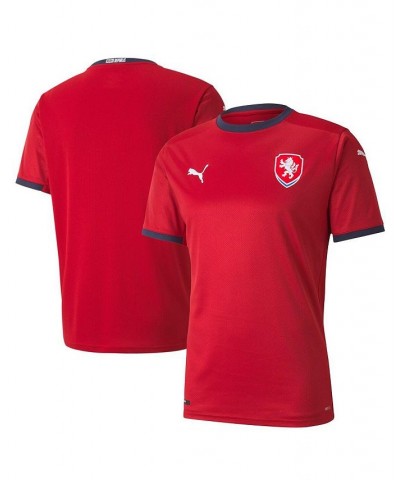 Men's Red, Navy Czech Republic National Team 2020/21 Home Replica Jersey $49.00 Jersey