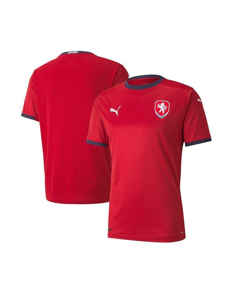 Men's Red, Navy Czech Republic National Team 2020/21 Home Replica Jersey $49.00 Jersey