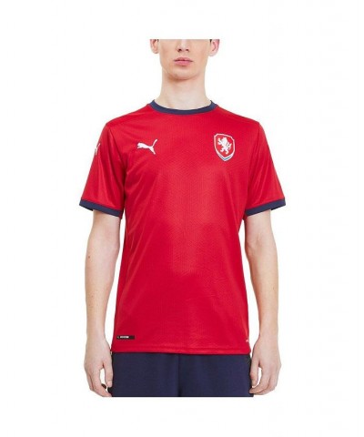 Men's Red, Navy Czech Republic National Team 2020/21 Home Replica Jersey $49.00 Jersey