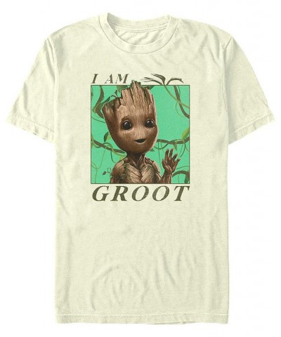 Men's Marvel Film I am Groot Jungle Vibes Short Sleeve T-shirt Tan/Beige $14.35 T-Shirts