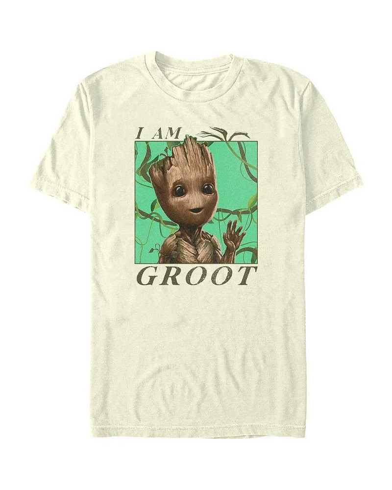 Men's Marvel Film I am Groot Jungle Vibes Short Sleeve T-shirt Tan/Beige $14.35 T-Shirts