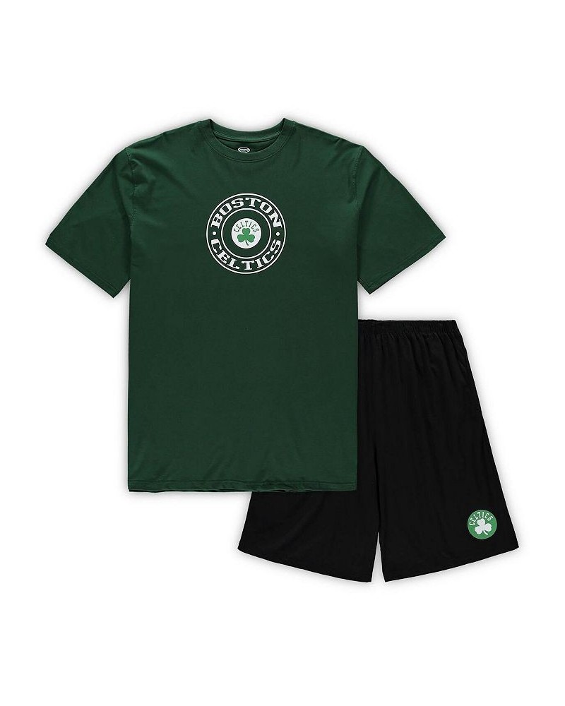 Men's Kelly Green, Heathered Gray Boston Celtics Big and Tall T-shirt and Shorts Sleep Set $40.79 Pajama