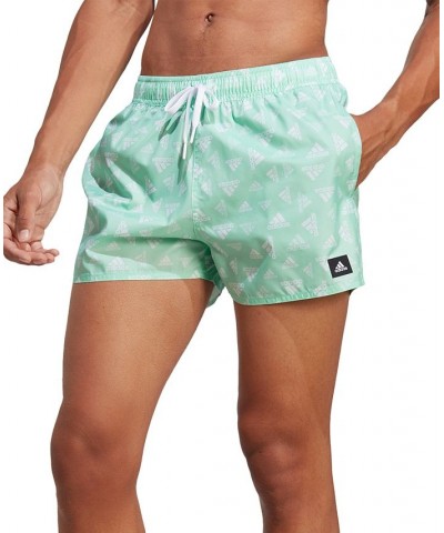 Men's Classics Quick-Dry Logo-Print 3" Swim Trunks Green $20.56 Swimsuits