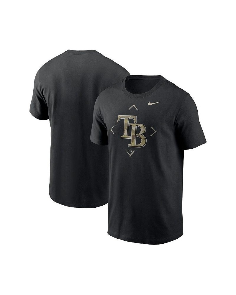 Men's Black Tampa Bay Rays Camo Logo T-shirt $18.00 T-Shirts