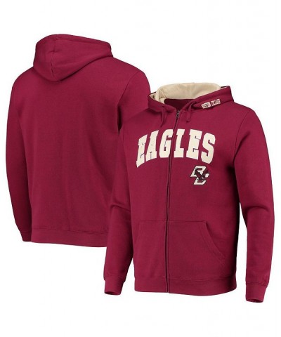 Men's Maroon Boston College Eagles Arch and Logo 3.0 Full-Zip Hoodie $25.80 Sweatshirt