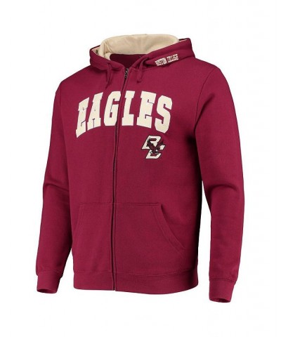 Men's Maroon Boston College Eagles Arch and Logo 3.0 Full-Zip Hoodie $25.80 Sweatshirt