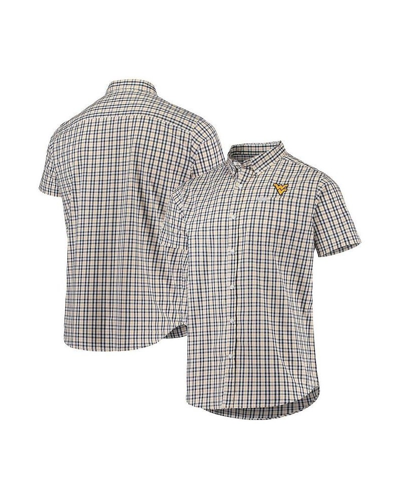 Men's Navy West Virginia Mountaineers Rapid Rivers Logo Button-Down Shirt $33.14 Shirts