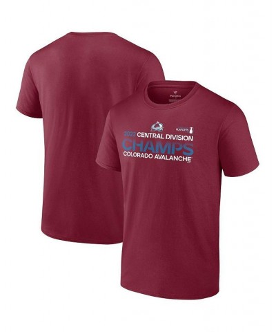 Men's Branded Burgundy Colorado Avalanche 2022 Central Division Champions T-shirt $21.83 T-Shirts