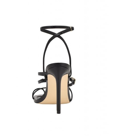 Women's Bolten Strappy Single Sole Square Toe Sandals Black $35.97 Shoes