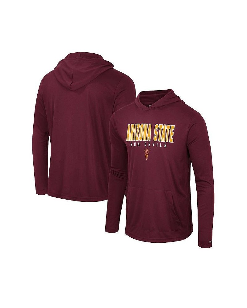 Men's Maroon Arizona State Sun Devils Team Color Rival Hoodie Long Sleeve T-shirt $26.95 T-Shirts