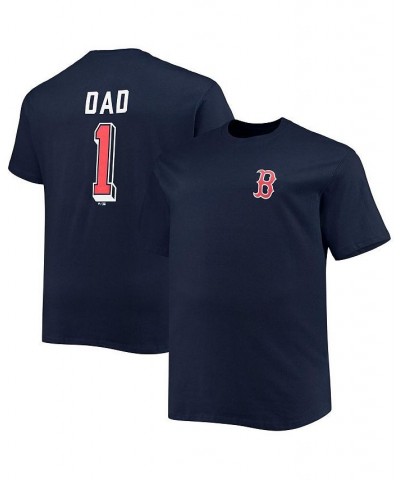 Men's Navy Boston Red Sox Big and Tall Father's Day 1 Dad T-shirt $28.49 T-Shirts