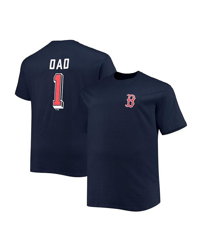 Men's Navy Boston Red Sox Big and Tall Father's Day 1 Dad T-shirt $28.49 T-Shirts