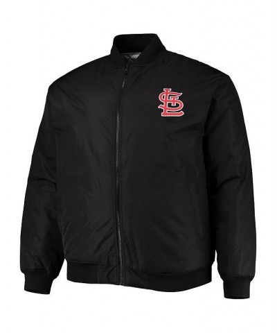 Men's White, Black St. Louis Cardinals Big and Tall Reversible Satin Full-Zip Jacket $57.20 Jackets