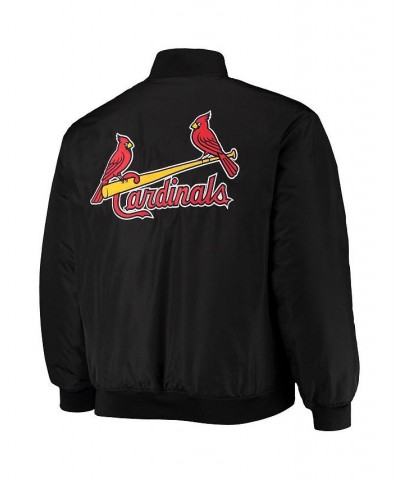 Men's White, Black St. Louis Cardinals Big and Tall Reversible Satin Full-Zip Jacket $57.20 Jackets