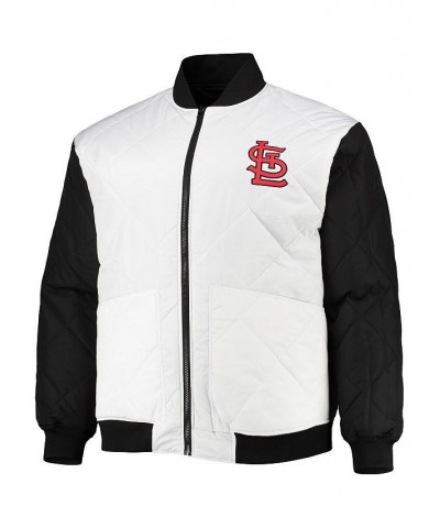 Men's White, Black St. Louis Cardinals Big and Tall Reversible Satin Full-Zip Jacket $57.20 Jackets