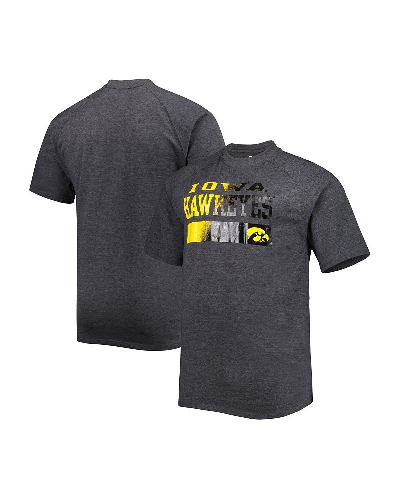 Men's Charcoal Iowa Hawkeyes Big and Tall Raglan T-shirt $18.45 T-Shirts