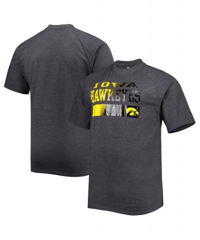 Men's Charcoal Iowa Hawkeyes Big and Tall Raglan T-shirt $18.45 T-Shirts