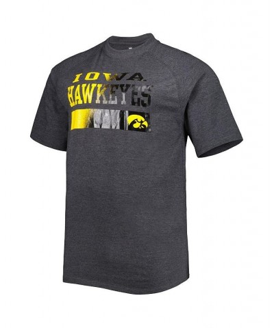 Men's Charcoal Iowa Hawkeyes Big and Tall Raglan T-shirt $18.45 T-Shirts