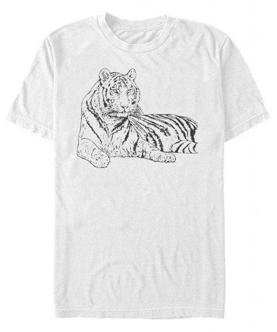 White Tiger Men's Short Sleeve T-Shirt $15.40 T-Shirts