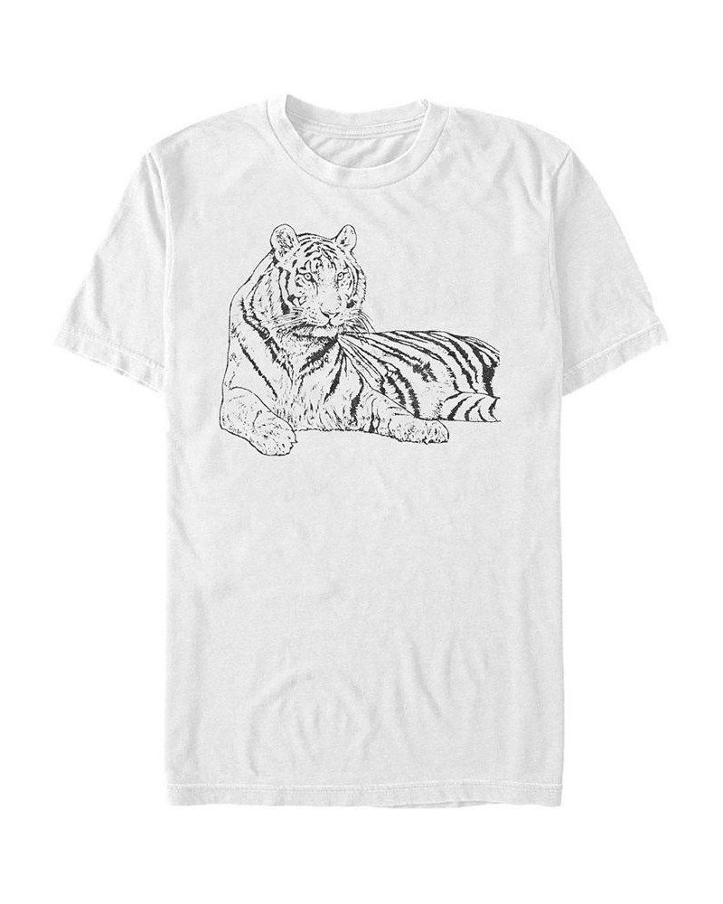 White Tiger Men's Short Sleeve T-Shirt $15.40 T-Shirts