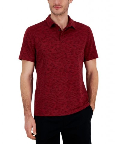 Alfatech Short Sleeve Marled Polo Shirt Red $10.40 Polo Shirts