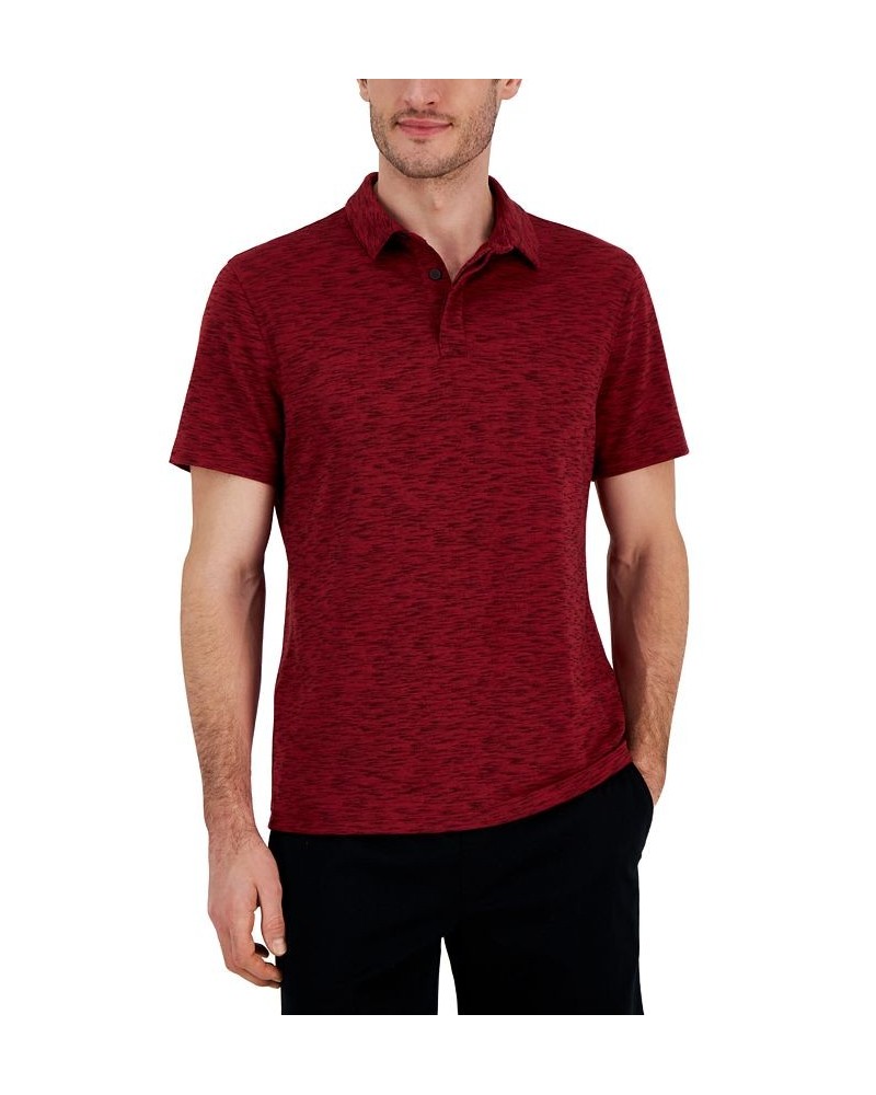 Alfatech Short Sleeve Marled Polo Shirt Red $10.40 Polo Shirts