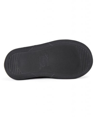 Men's Faux Leather Clog Slippers Black $15.48 Shoes