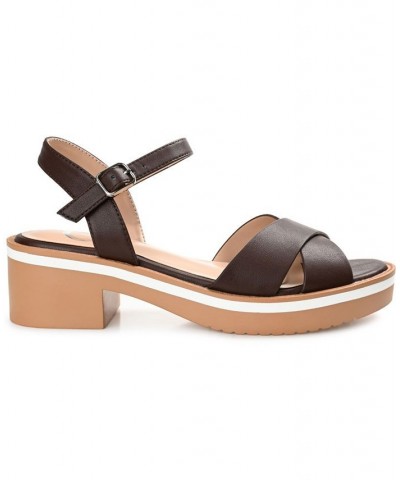 Women's Hilaree Ankle-Strap Sandals Brown $49.00 Shoes