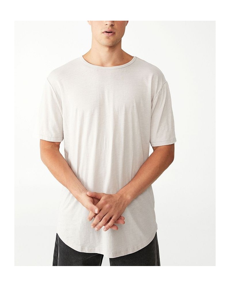 Men's Scooped Hem T-shirt Silver $14.00 T-Shirts