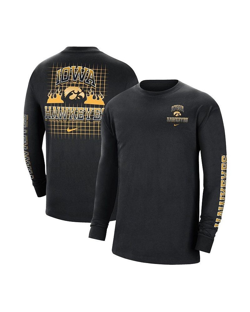 Men's Black Iowa Hawkeyes Tour Max 90 Long Sleeve T-shirt $30.24 T-Shirts