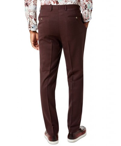 Men's Classic-Fit Wool Suit Pants Red $36.00 Suits